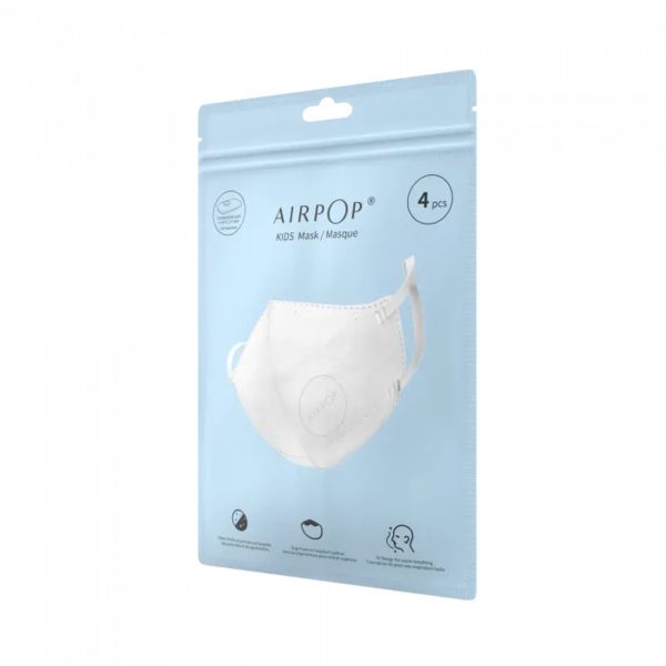 Airpop Reusable Childrens Face Mask White - 4 Pack