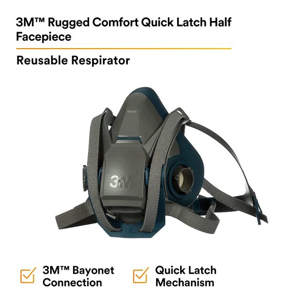 3M 6502QL Series Half Mask - Medium - Image 5