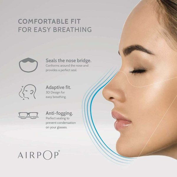 Airpop Pocket Reusable Face Mask Black - 2 Pack