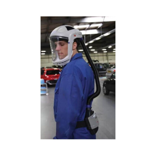Man wearing M-206 Versaflo Helmet with TR-300 Turbo