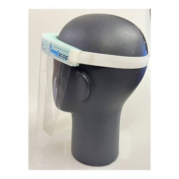 Mediscope Face Shield Plastic Anti-Fog with Foam Headband - rear view