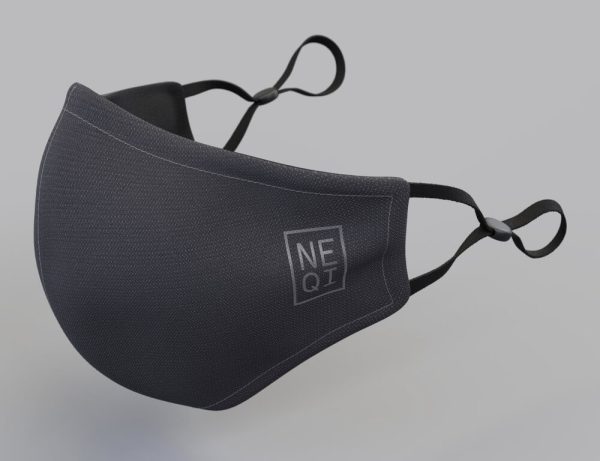 NEQI Active Reusable Face Masks - 2 Pack (Grey)
