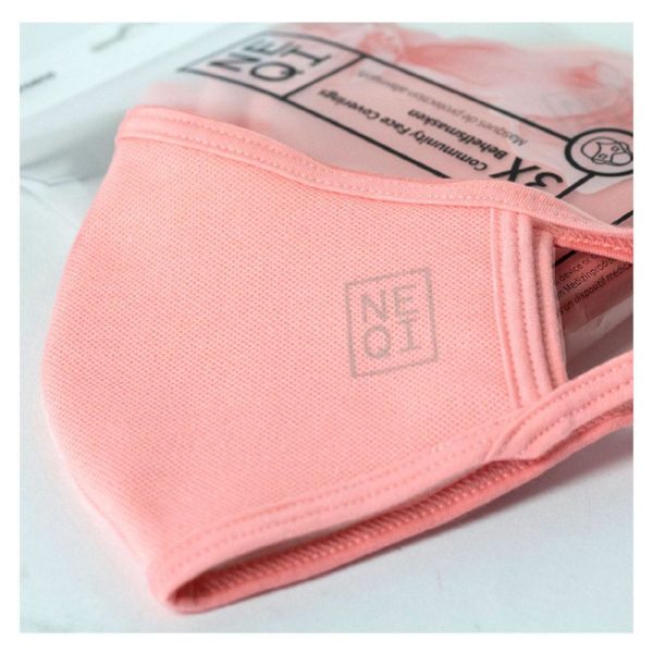 NEQI Reusable Face Masks - 3 Pack Small/Medium (Pink)