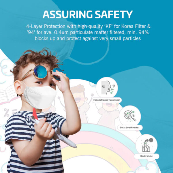 safety guidelines on You and I KF94 Kids Face Mask for Ages 2-4