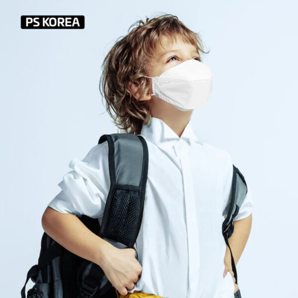 Boy wearing You and I KF94 Kids Face Mask for Ages 2-4