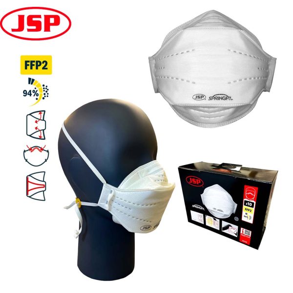 JSP Springfit 421ML FFP2 Disposable Fold Flat Face Mask