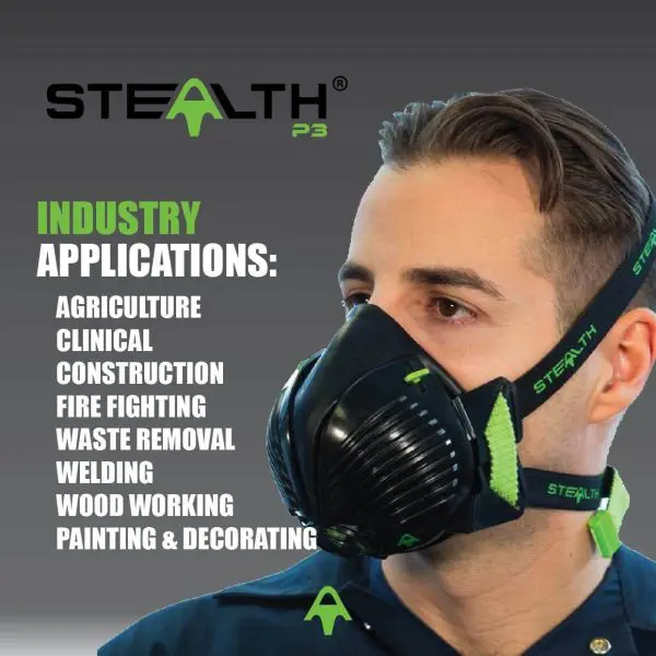 Stealth P3 Dust Respirator + Nuisance Odour Filter - Image 3