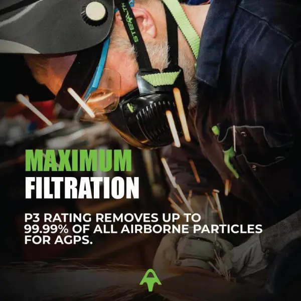 Stealth P3 Dust Respirator + Nuisance Odour Filter - Image 6