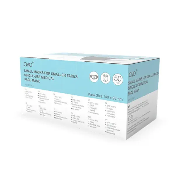 Avo Childrens Black Type IIR Disposable Face Mask - Box of 50