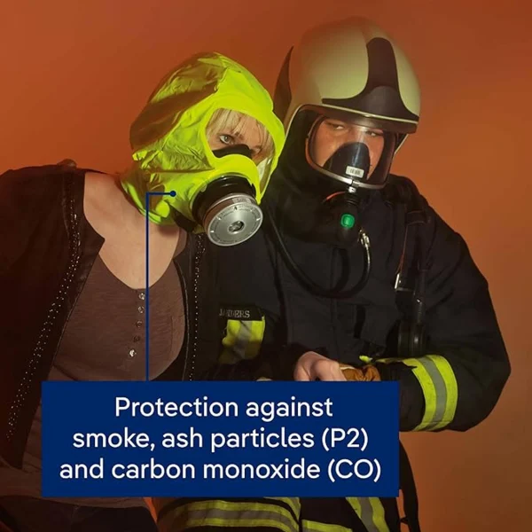 Workers using Dräger PARAT 5530 Fire Escape Hood Mask Emergency Respirator