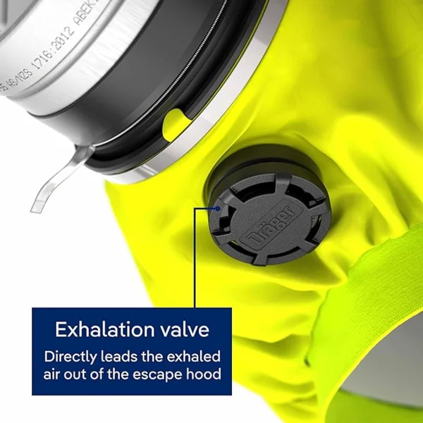 Infographic of Valve on Dräger PARAT 5530 Fire Escape Hood Mask
